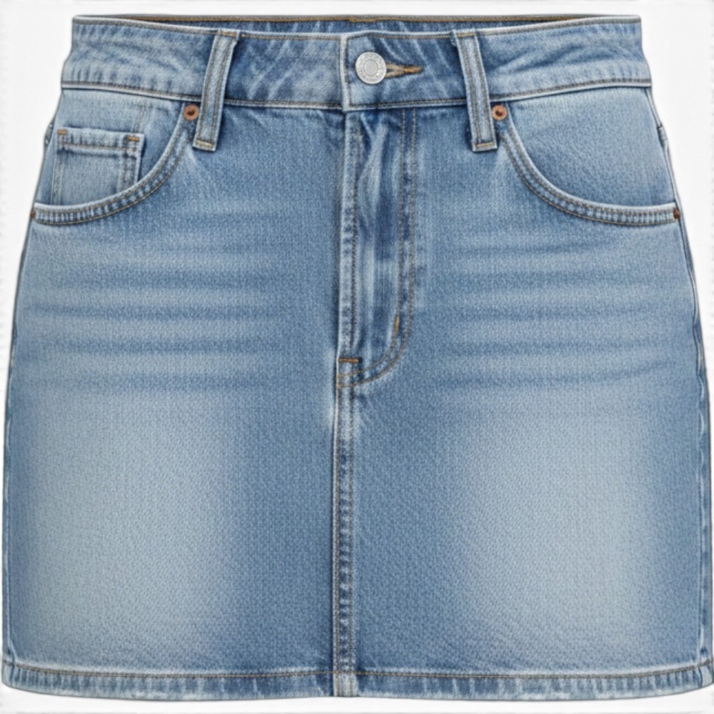 PacSun Womens Light Wash Denim Mini Skirt Size 24 Blue Stretch 5-Pocket Y2K Boho